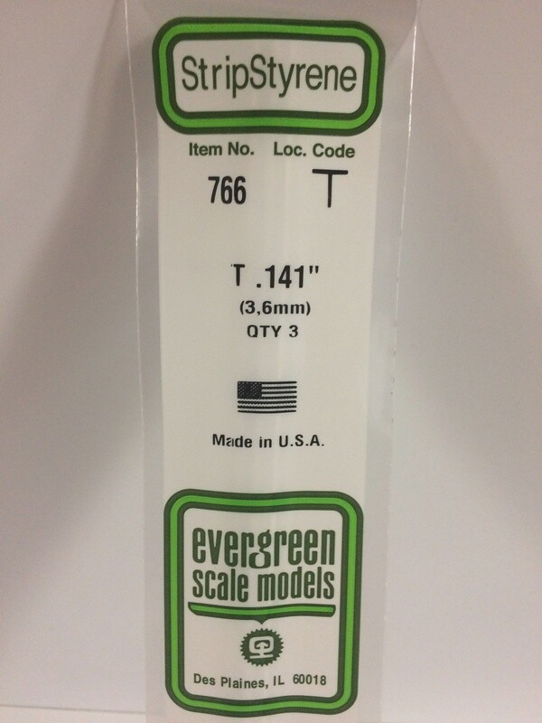 766 OPAQUE WHITE POLYSTYRENE T SHAPE