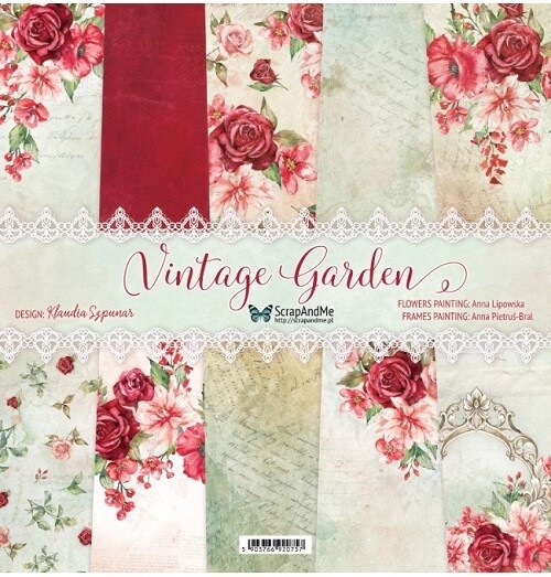 ScrapAndMe Vintage Garden 12 X 12 Paper Collection