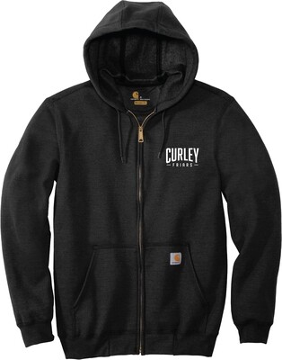 Carhartt Curley修士缝制全拉链运动衫夹克黑色XL