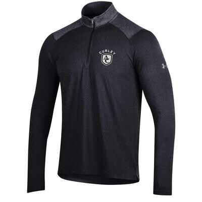 UA Black Jersey Knit 1\4 Zip W Stitched Shield S