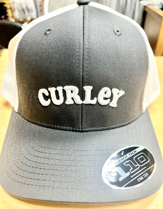 Curley Flexfit Adj Trucker Hat Gray\white