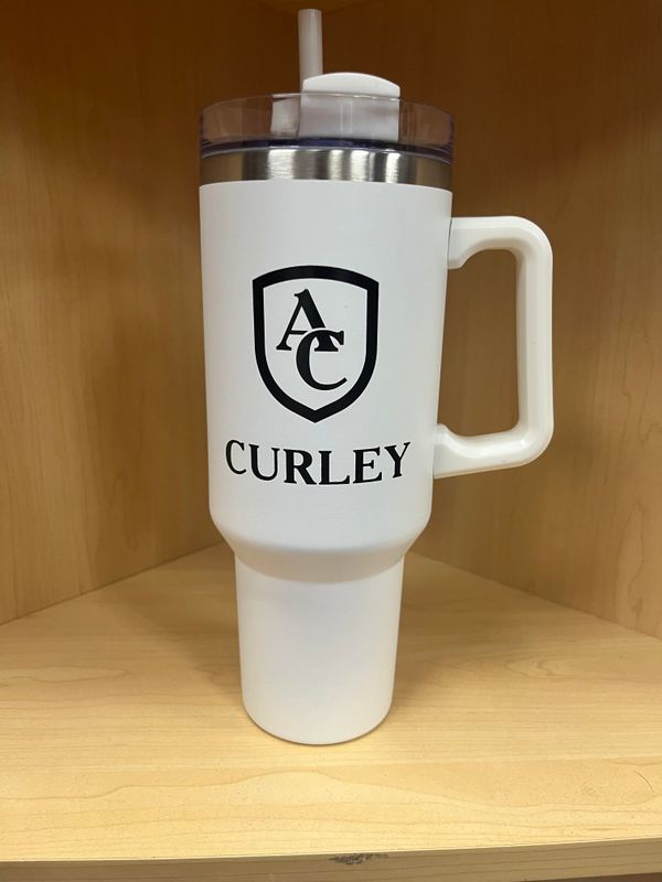 AC White 40 Oz Stainless Steel Tumbler