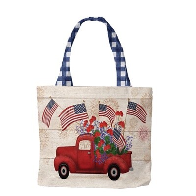 Stars and Stripes Truck Tote Bag