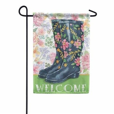 Welcome Boots Garden Flag