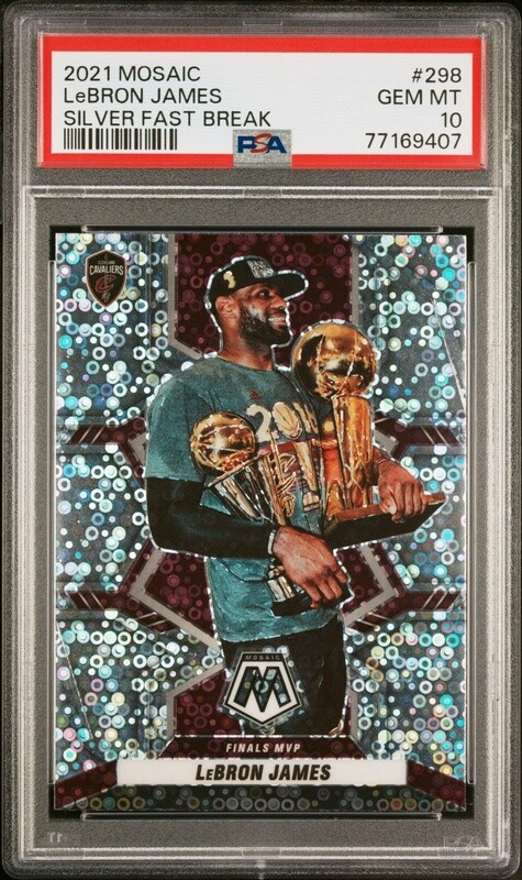 Panini Mosaic Silver Fast Break Lebron James Psa