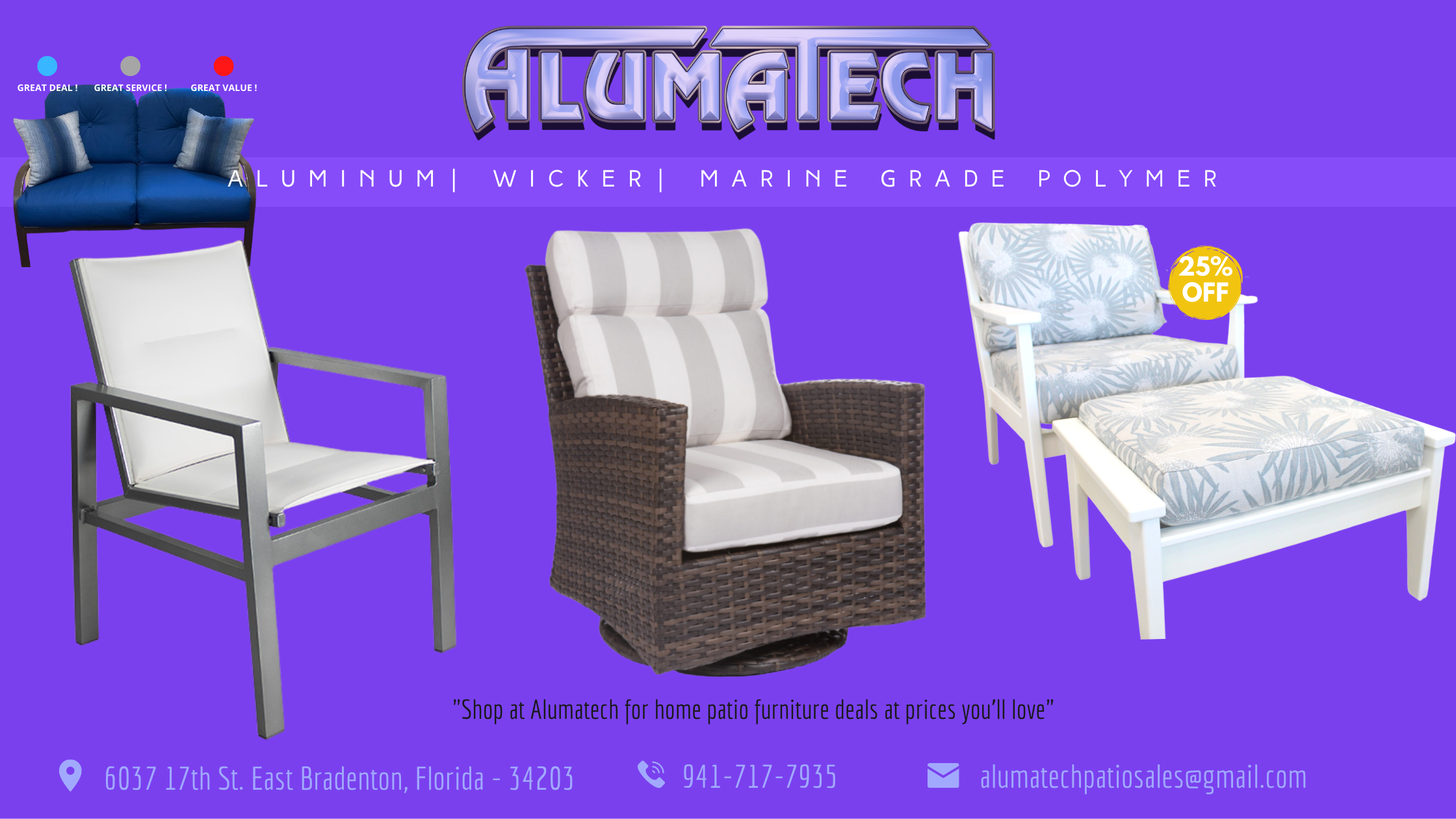 Alumatech Factory Direct Patio Furniture