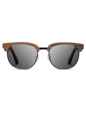 Sunglasses with wooden top frame