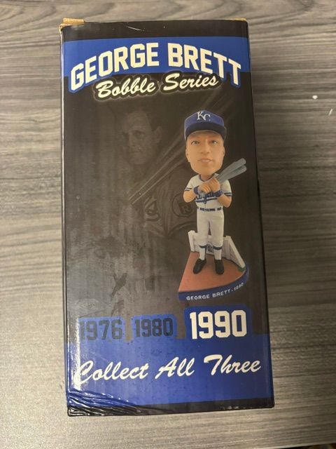 George Brett 1990 Batting Title Bobblehead – Lexington Legends SGA – Rare "Damaged Box"
