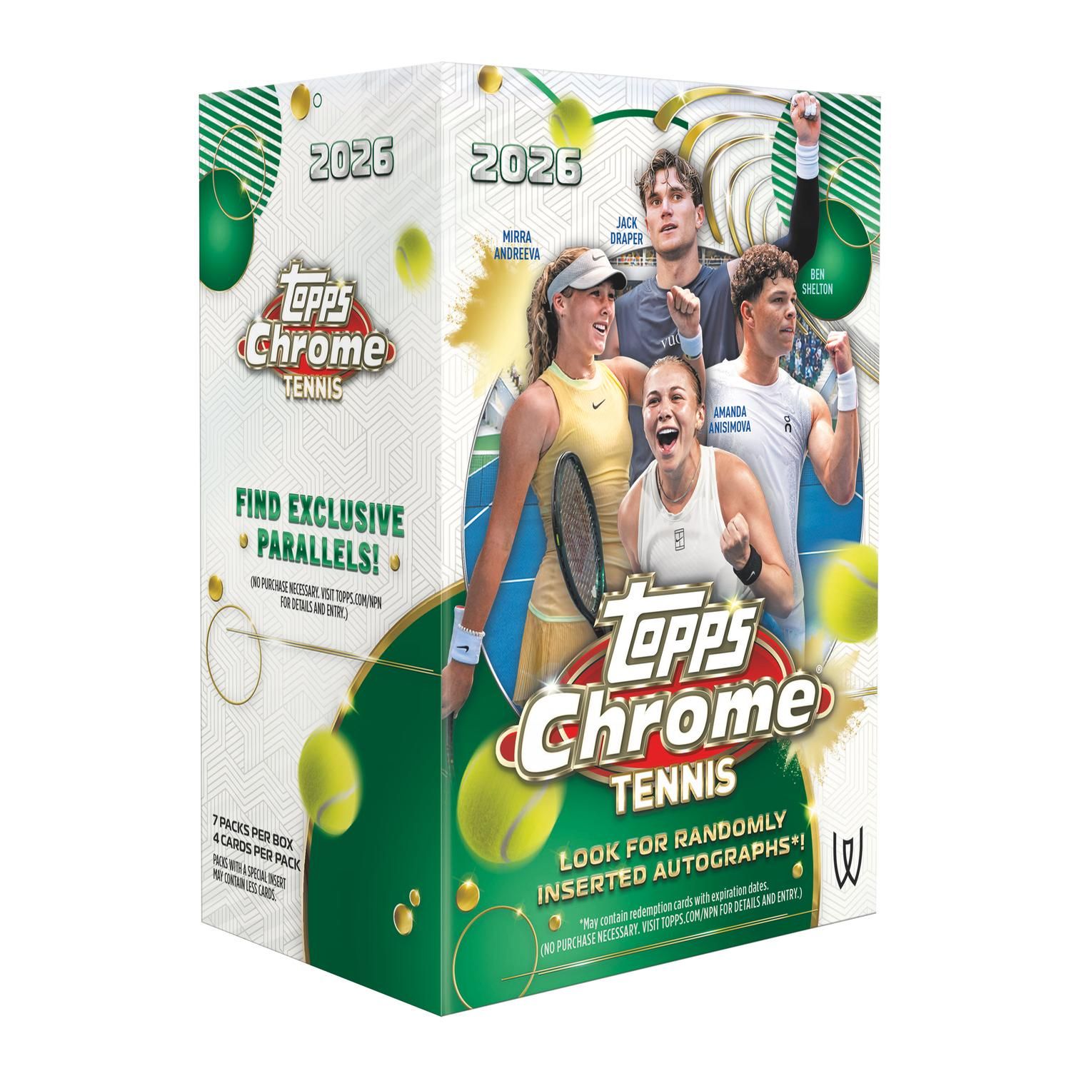 2026 Topps Chrome Tennis Blaster Box 2026 Topps Chrome Tennis Blaster Box "Presale"
