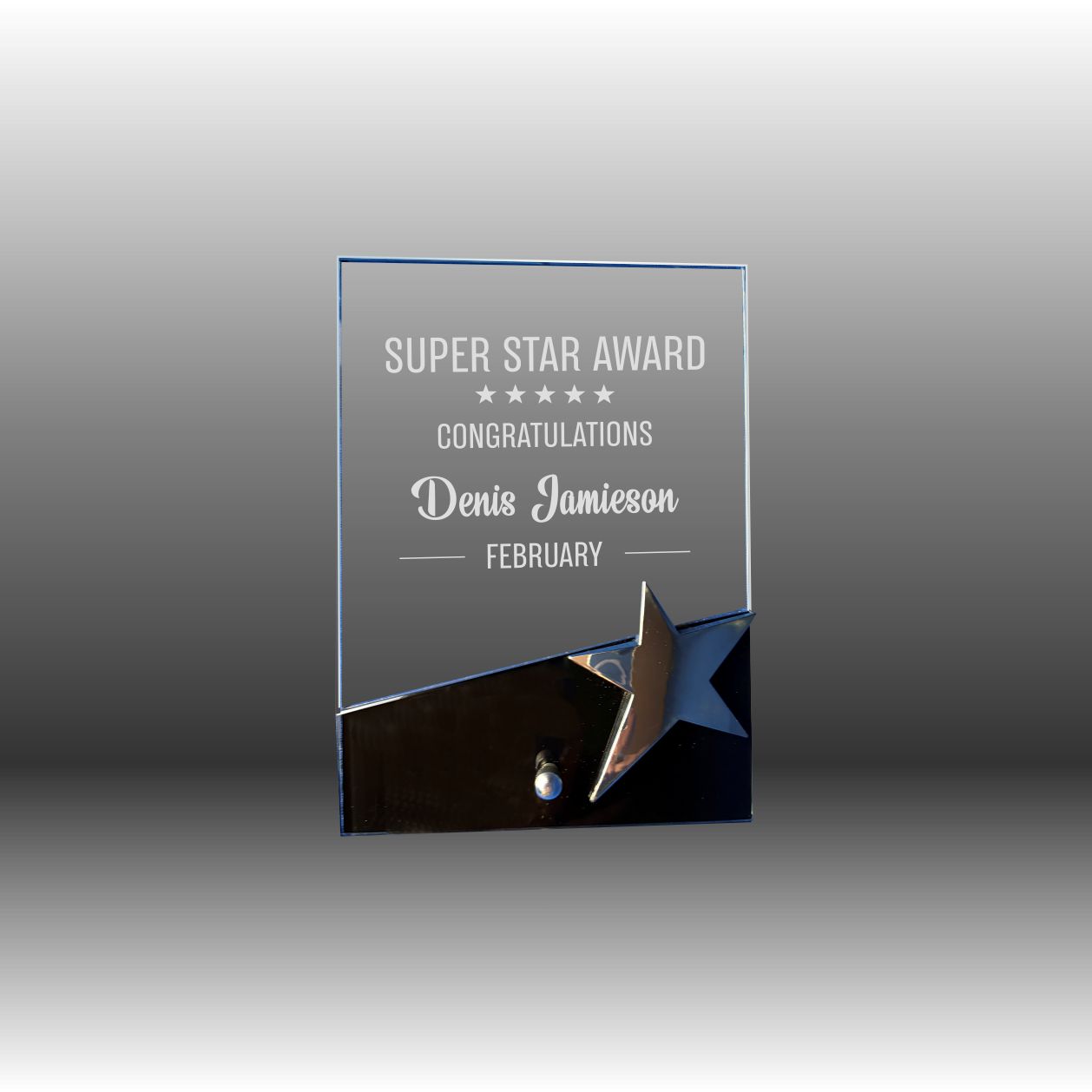 Glass Silver Star Award - LIMITED STOCK Glass Silver Star Award - LIMITED STOCK