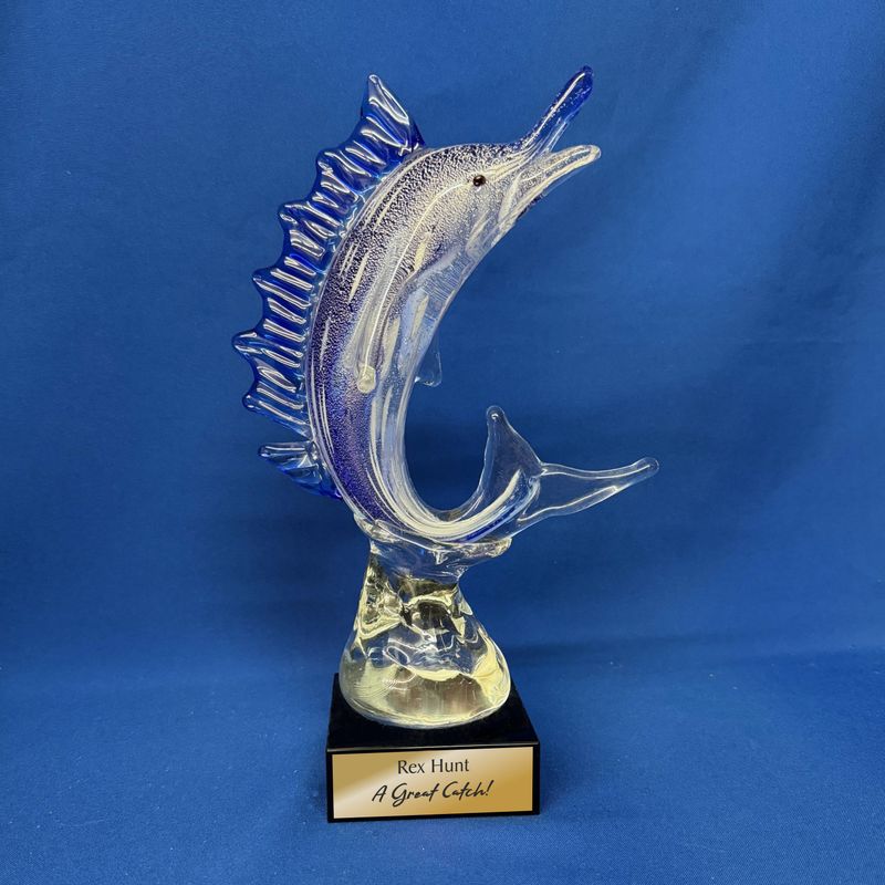 Big Fish Glass Trophy - Sail  / Marlin