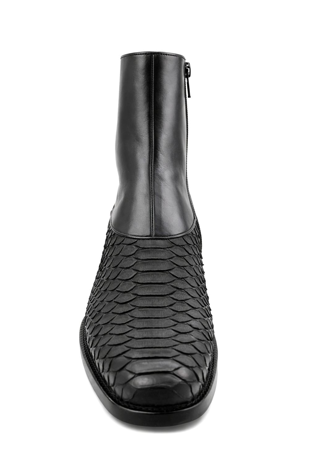 Botín Arte Fino Python Negro