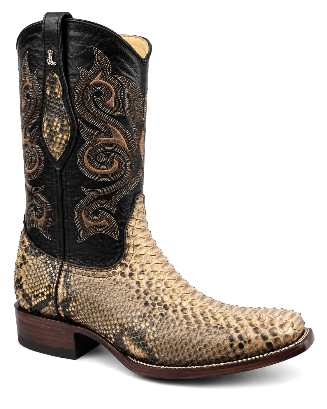 Bota Vaquera La Botota Piel Python Taupé Horma Rodeo