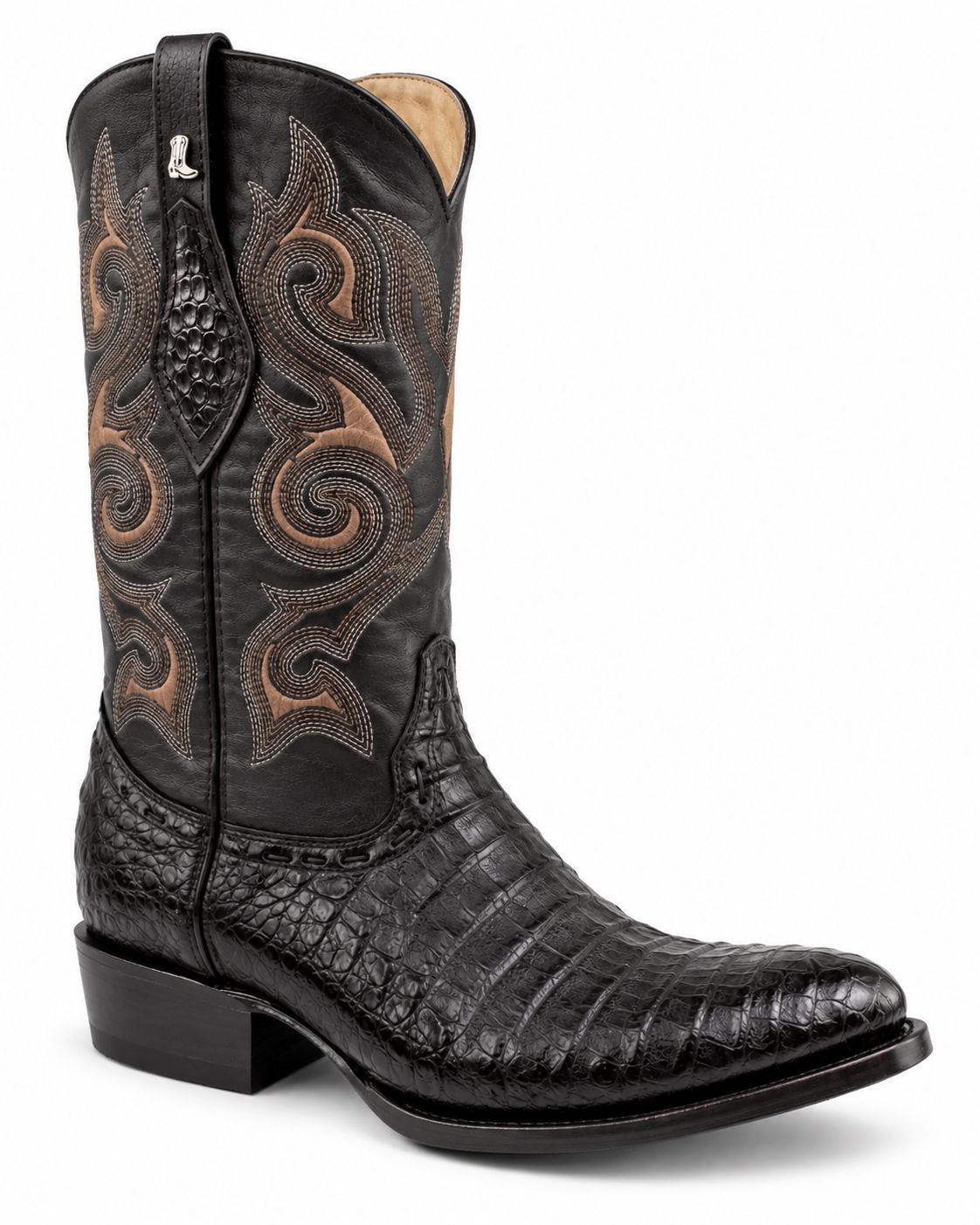 Bota Vaquera La Botota – Piel Exótica Coco Belly Café Horma Oval