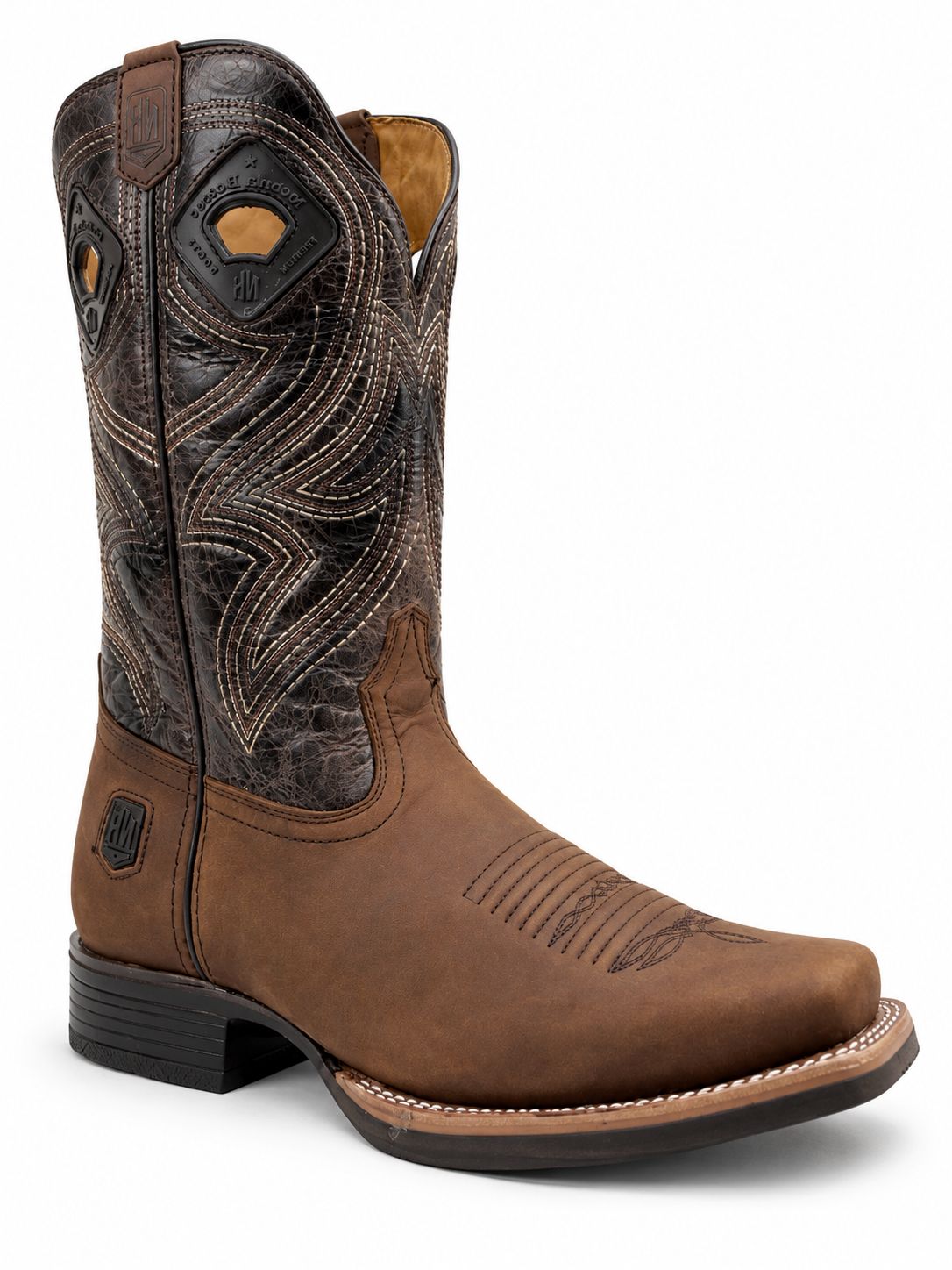 Bota Vaquera Nokota Horse Morgan 10 Piel Crazy Miel
