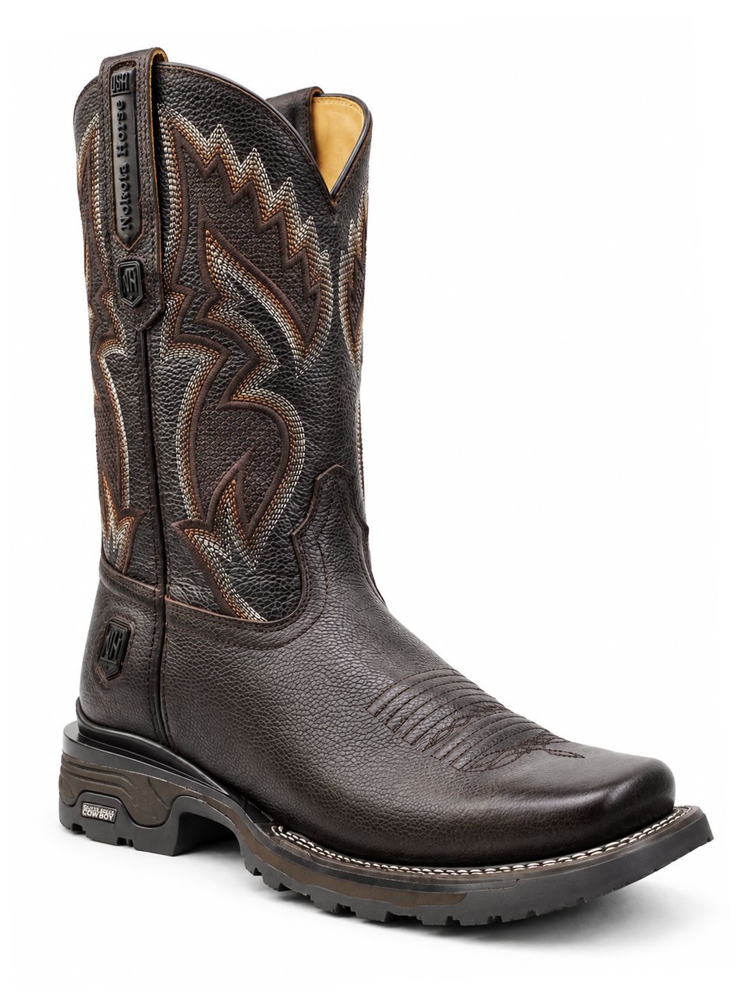 Bota Vaquera Nokota Horse Elmer 19 Café Suela 3D Track