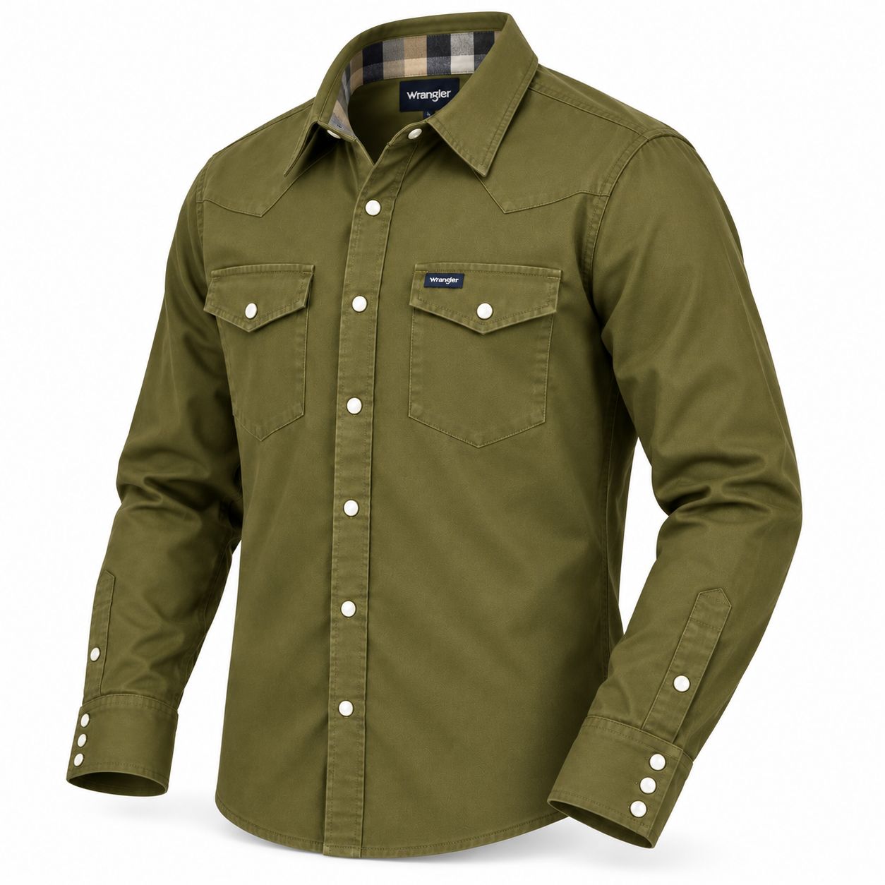 Camisola Wrangler Hombre 112389245 Western Verde Olivo