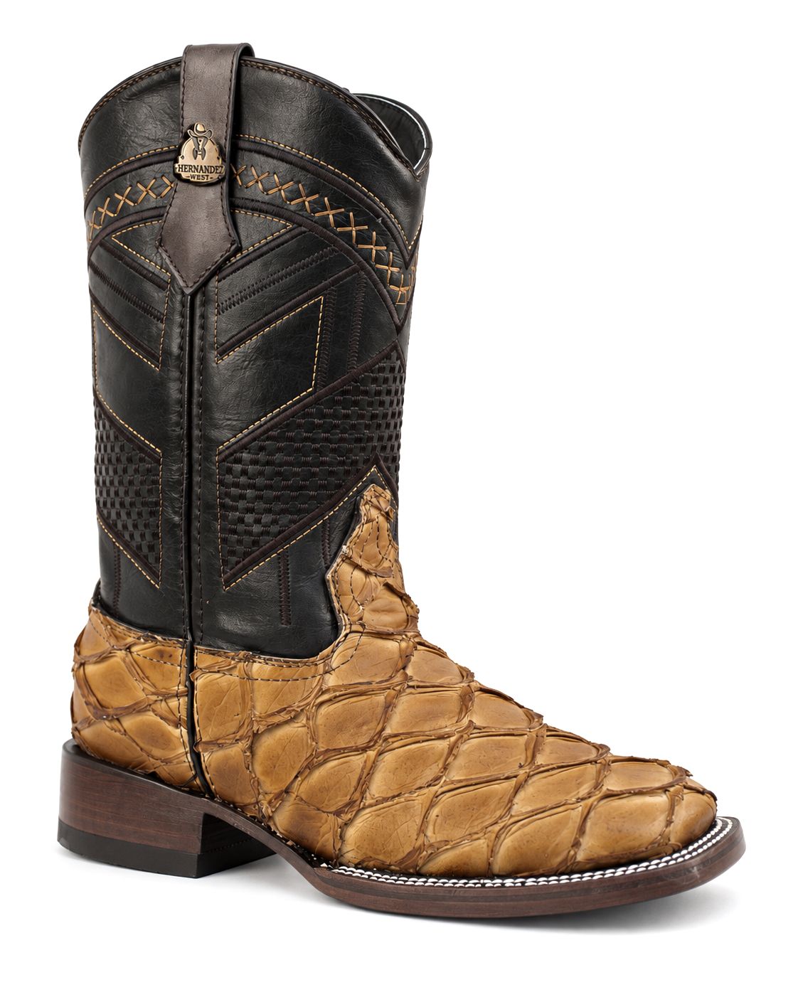Bota Vaquera Pirarucú Hernández West Miel Bulldog Suela Cuero Bota Vaquera Pirarucú Hernández West Miel Bulldog Suela Cuero