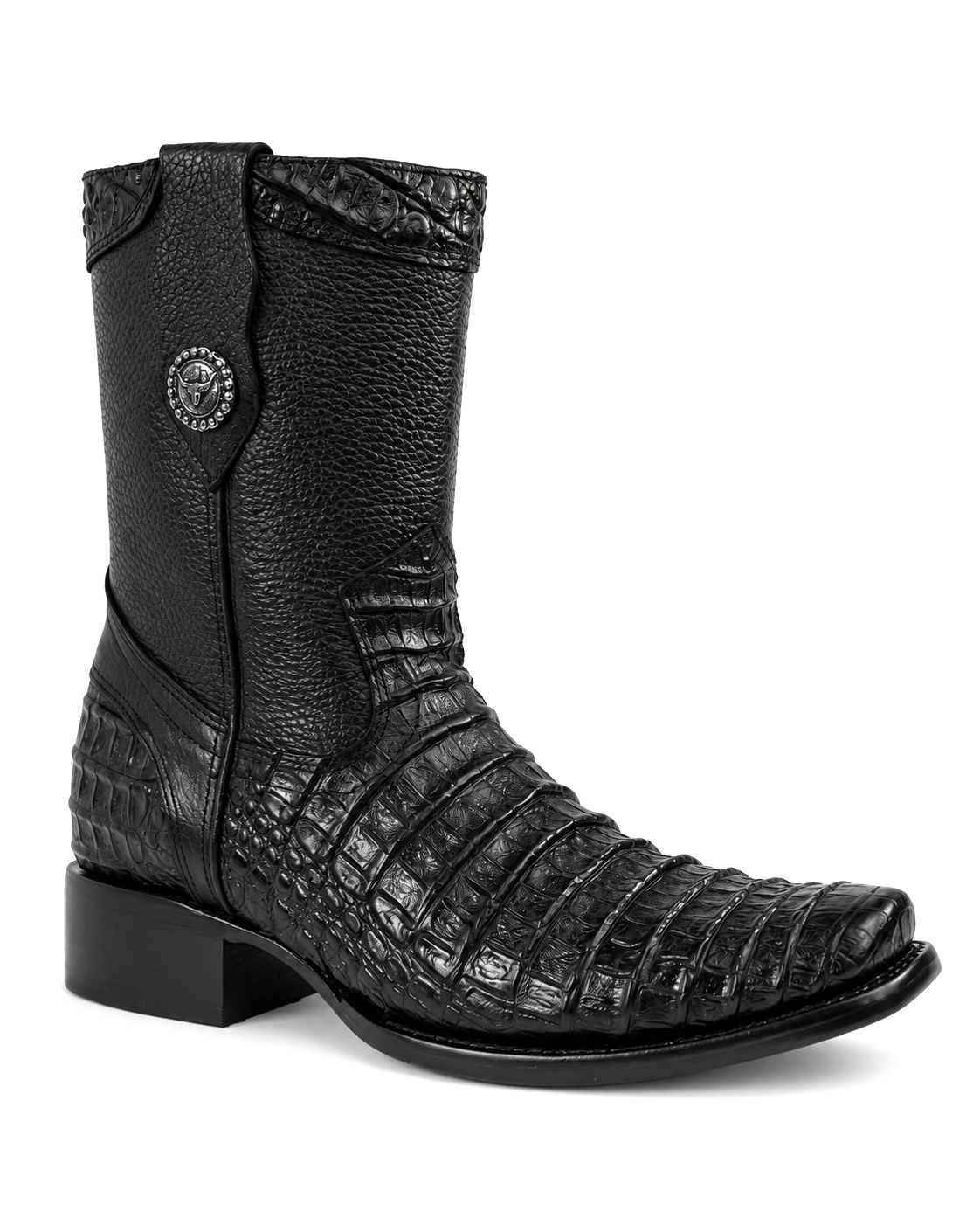 Bota Cocodrilo Hernández West Negra Horma Dubai Suela Cuero Bota Cocodrilo Hernández West Negra Horma Dubai Suela Cuero
