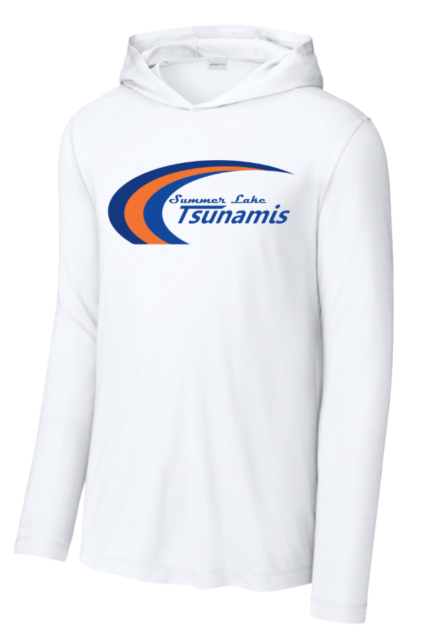 Summer Lake Tsunamis UV Pro Moisture Wicking Long Sleeve T-Shirt with Hood
