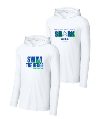 Stonehenge Sharks UV Pro Moisture Wicking Long Sleeve T-Shirt with Hood
