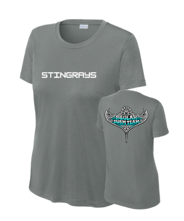 Beulah Stingrays LADIES Moisture Wick Tee - White, Grey Concrete, Teal or Carolina Blue - Adult