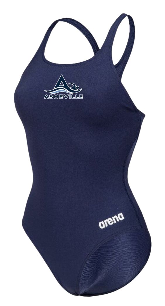 Asheville Swimming Arena Pro Back Suit with Team Logo - Thick Strap Asheville Swimming Arena Pro Back Suit with Team Logo - Thick Strap