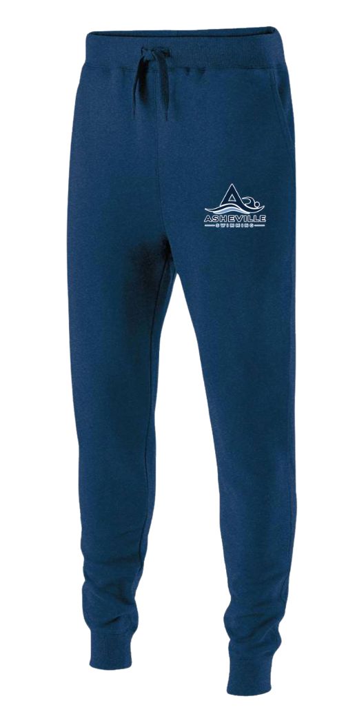 Asheville Swimming Team Embroidered Mens Holloway Fleece Jogger Sweatpants - Navy