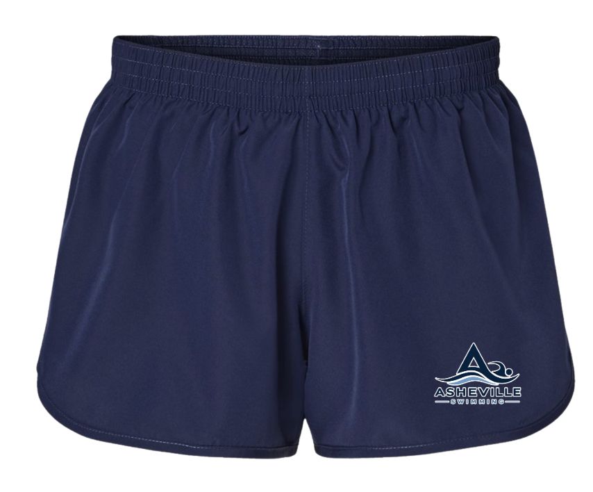 Asheville Swimming Team Embroidered Girls Augusta Wayfarer Shorts - Navy
