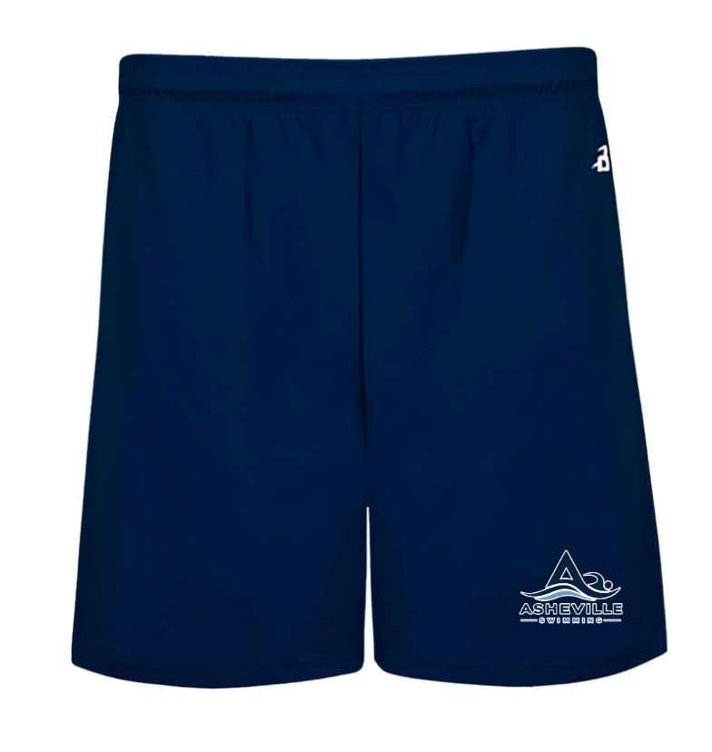 Asheville Swimming Team Embroidered Boys Badger Shorts - Navy