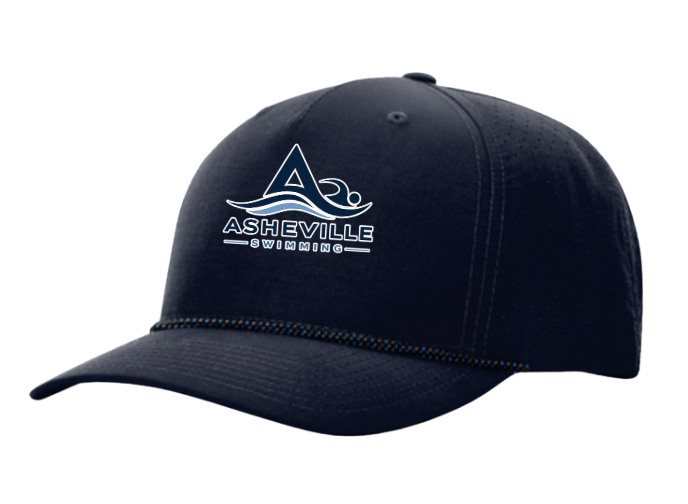 Asheville Swimming Embroidered Performance Rope Cap Hat