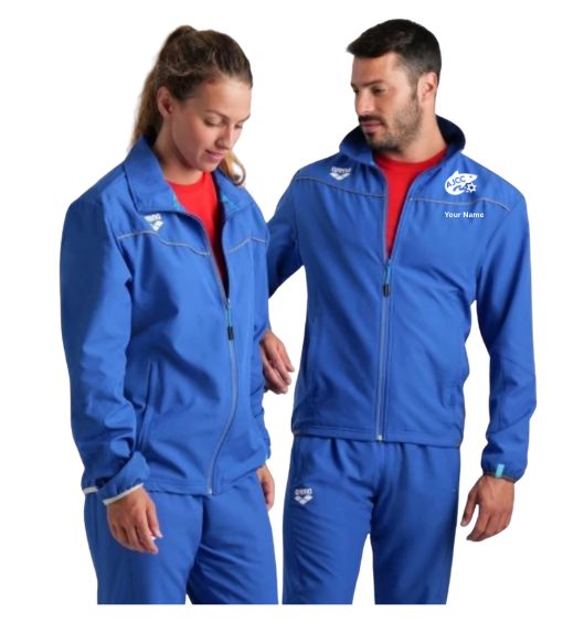 Asheville AJCC Swimming Arena Team Warm Up JACKET with Embroidered Logo - Royal