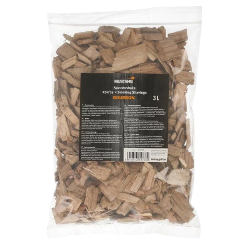 Mustang Madera para ahumar de Roble Bourbon 3L (Smoker Chips)