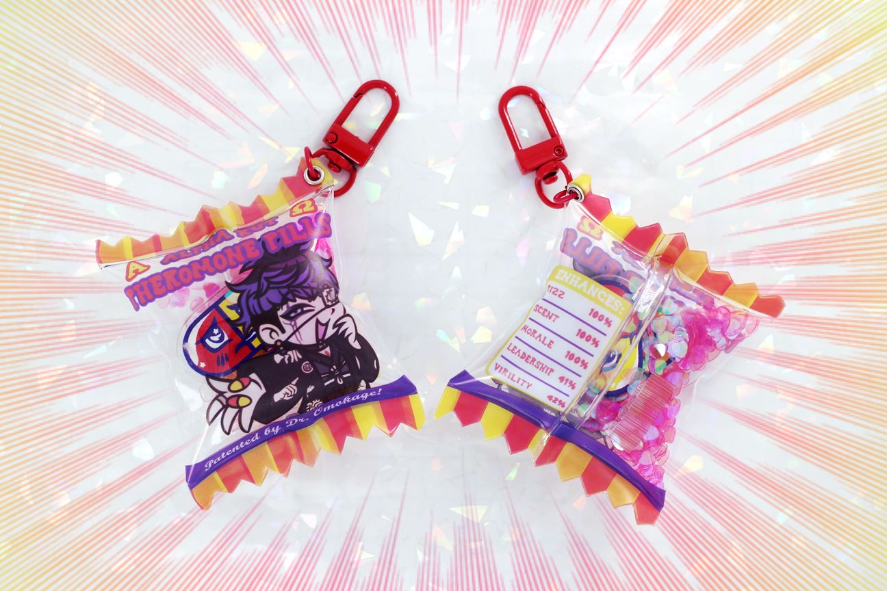 YAOI CANDY KEYCHAINS (DR. OMOKAGE'S ALPHA RUT PHEROMONE PILLS)
