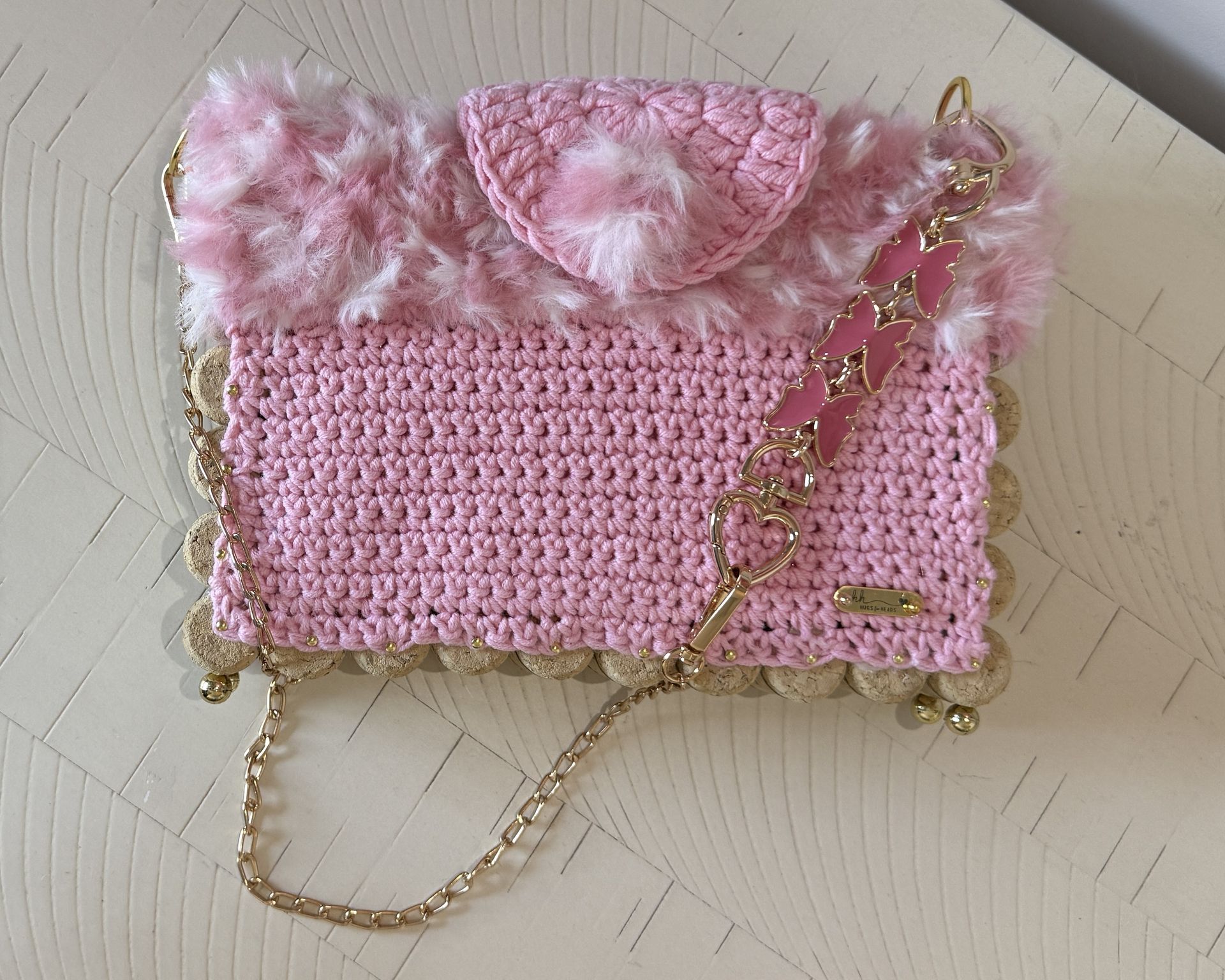 The Petite Pink & Cork Statement Bag