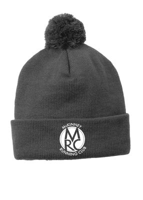MRC E - Vera V-Neck T-Shirt - Solid Pom Pom Beanie