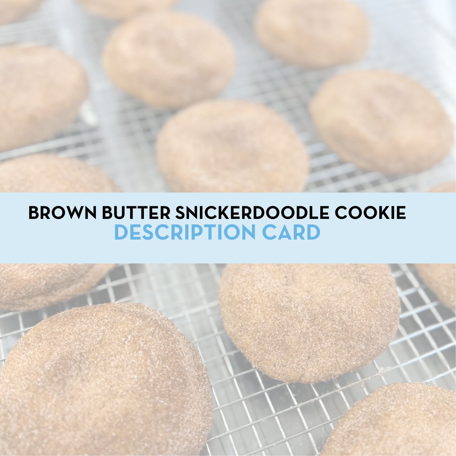 Browned Butter Snickerdoodle  Display/Description Card