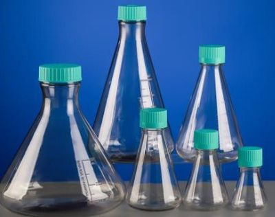 2 Liter PC Erlenmeyer Flasks, Seal Cap, Sterile, 1/pk, 6/cs, (785001)