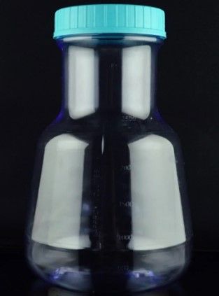 3L PC Wide-mouth High Efficient Erlenmeyer Flasks, Flat Base, Vent Filter Cap, Sterile, 1/pk, 4/cs, 786511