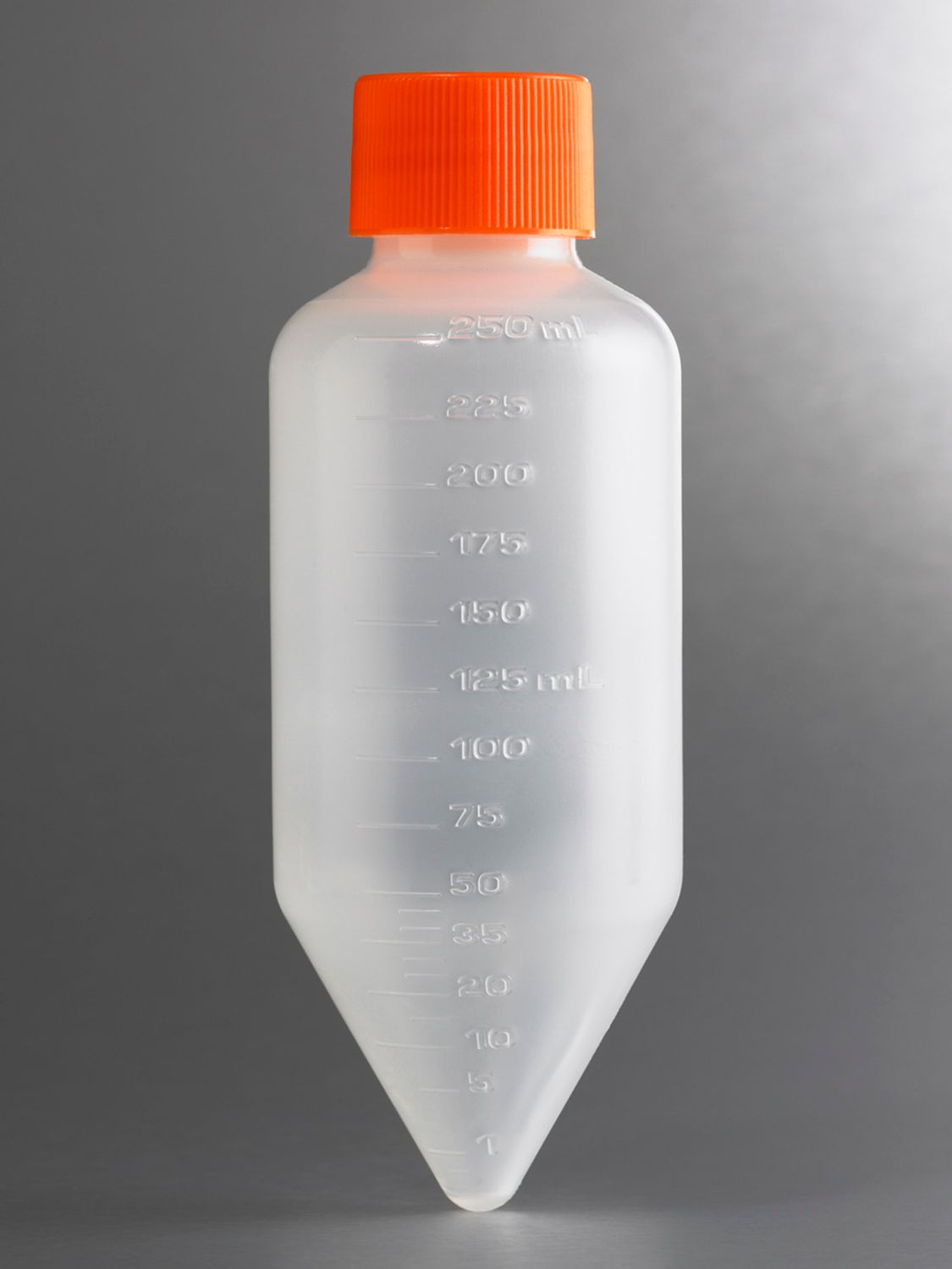 250ml Centrifuge Bottle, V Bottom, Sterile, Plug Seal, PP, 6/PK, 102/Case, DBJ-EB250VB