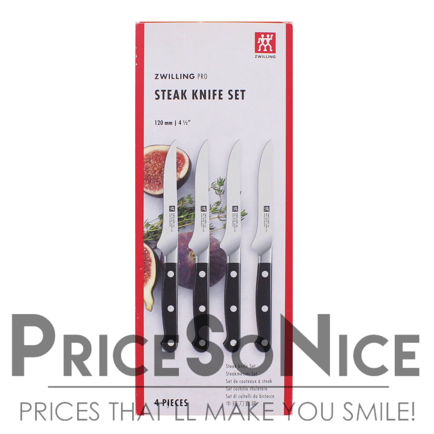 Zwilling Pro 4 piece Steak Knife Set MSRP $300
