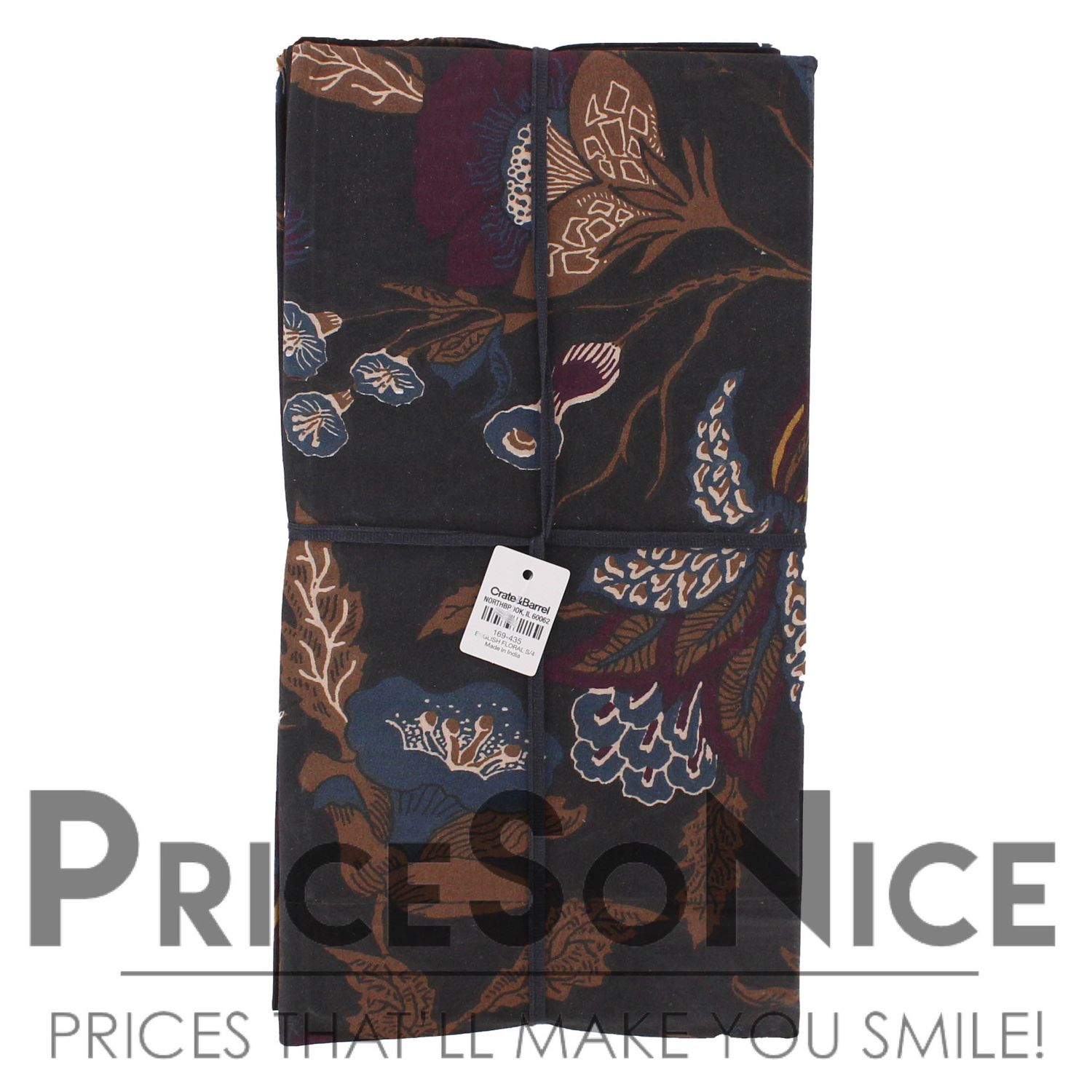 ​Crate &amp; Barrel English Floral Cotton Dinner Napkin, Set of 4, MSRP $60
