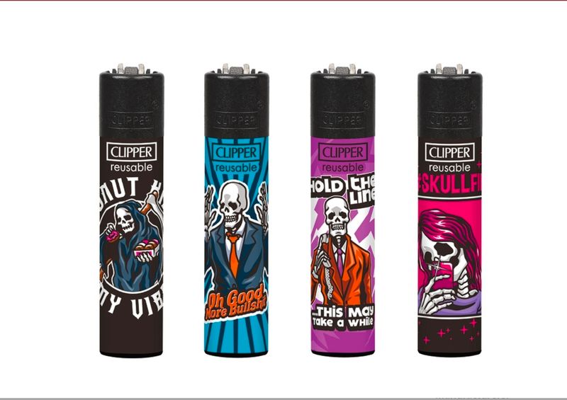 Clipper aansteker - Skull 23 - CP11 (4 stuks)