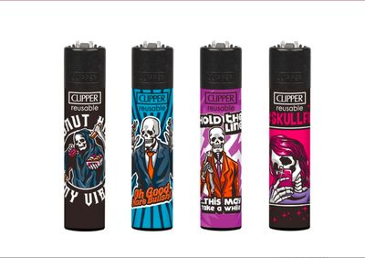 Clipper aansteker - Skull 23 - CP11 (4 stuks)