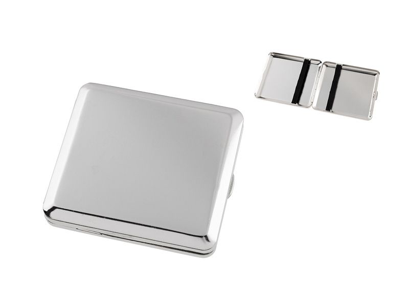 Sigaretten etui "Angelo" chroom satijn