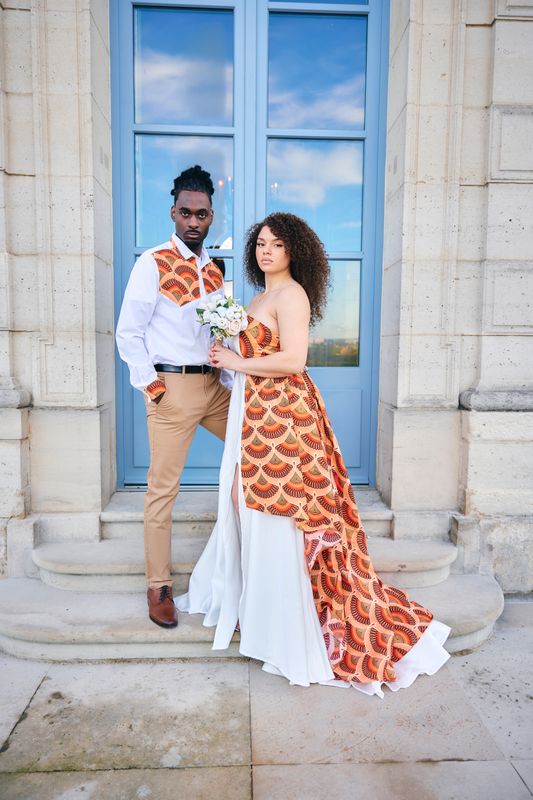 Robe marié bustier drapé wax Robe marié bustier drapé wax