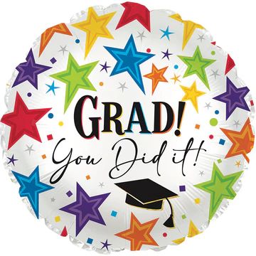 17 in Grad Star Pattern Foil (5 Pack - FLAT)