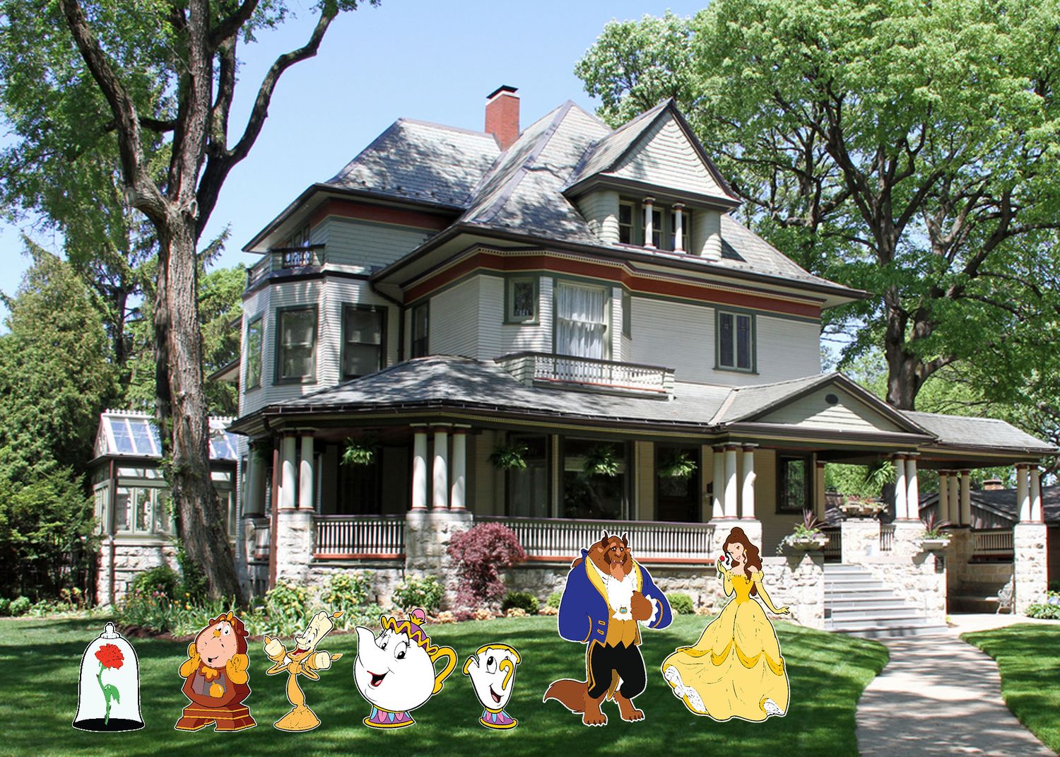 Beauty and the Beast Yard Signs