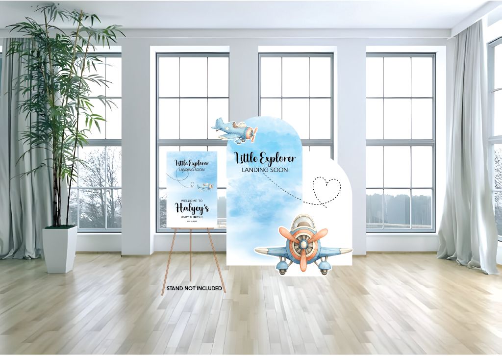 Little Explorer Landing Soon Backdrop