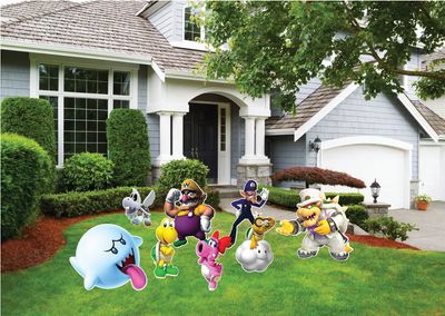 Super Mario Additional Characters Game Version Yard Sign Cut Outs